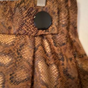 zara animal print skort